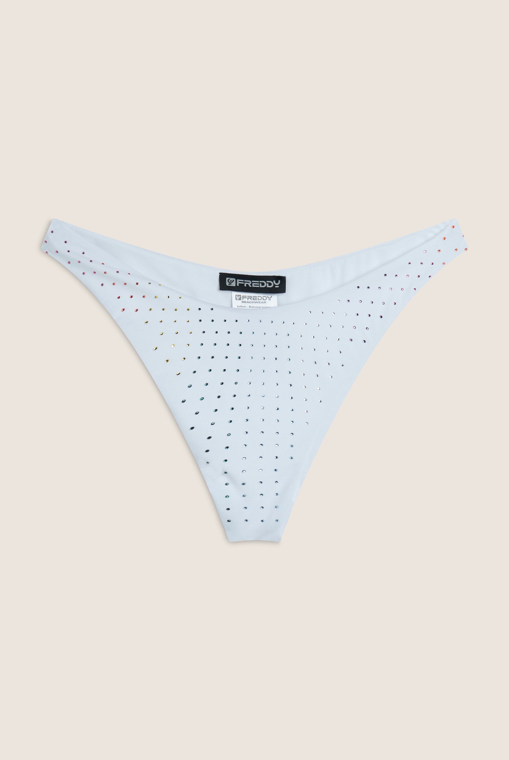 Bikinihose mit Strassverzierung - WHITE