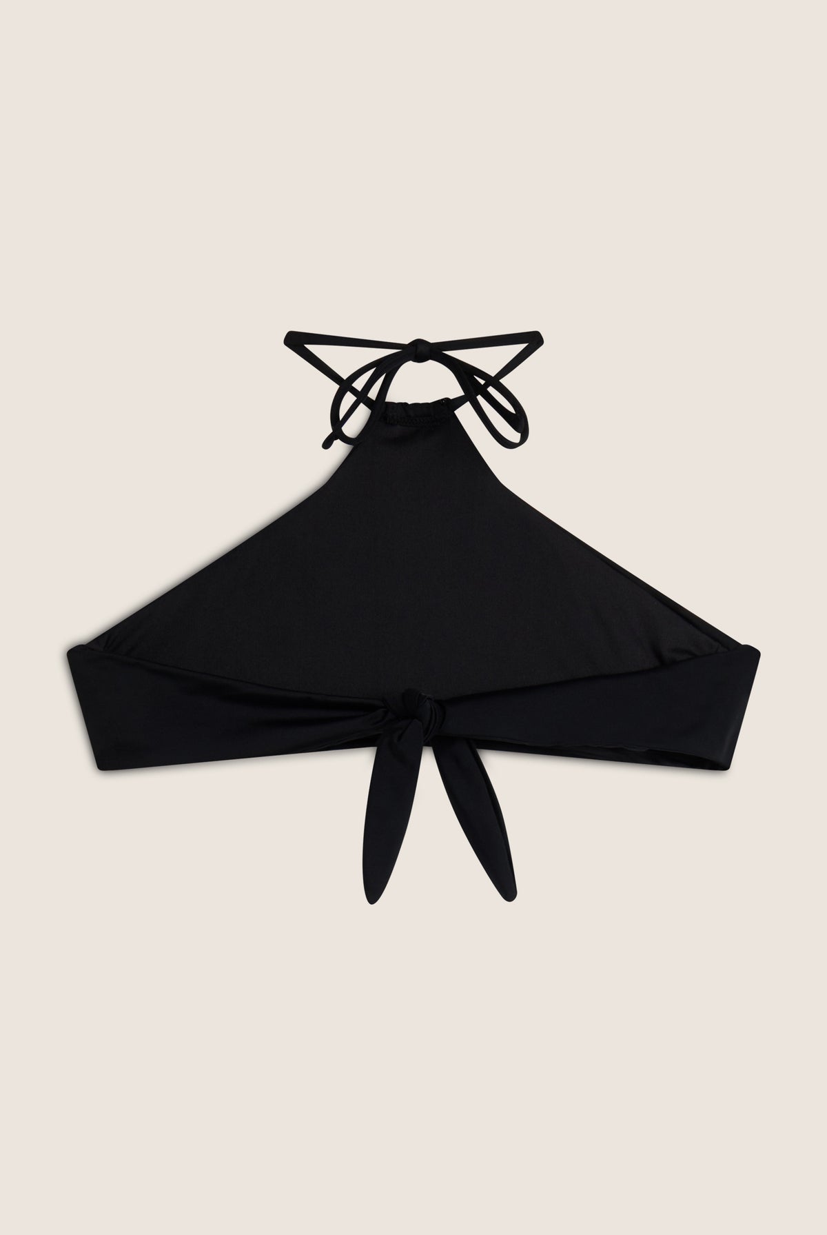 Bikini-Neckholder-Top mit strassbesetztem Freddy Logo - BLACK