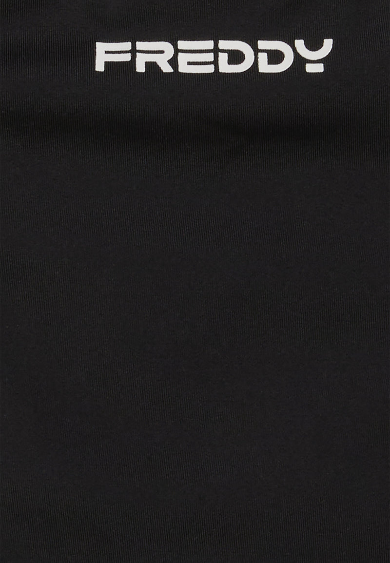String-Bikinihose mit tropischen Details - BLACK