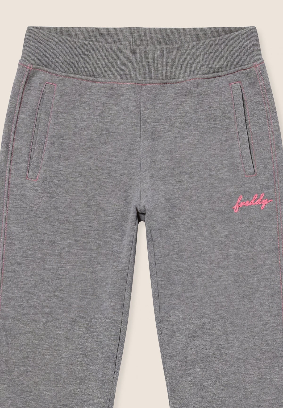 Regular melange trousers with cuffed bottom - Mélange Gray