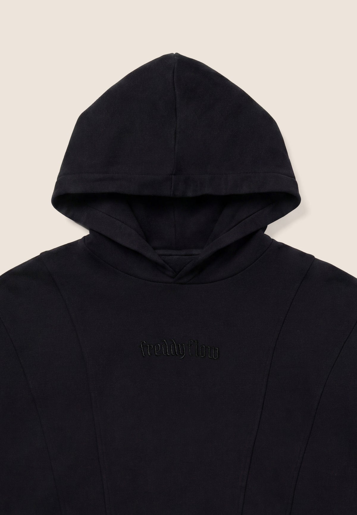Oversize cropped hoodie with a faded effect - Black