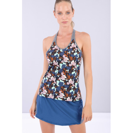 Floral Yoga Tank Top - Made in Italy - BMP - Blommig