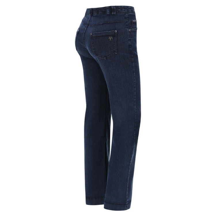 Freddy Fit Jeans - High Waist Wide - J0B - Dark Denim - Blue Seam