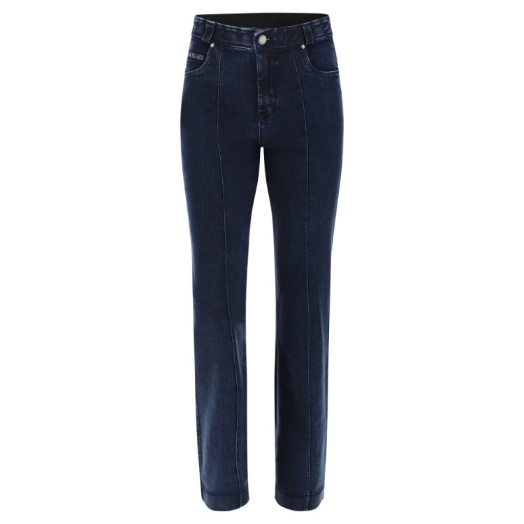 Freddy Fit Jeans - High Waist Wide - J0B - Dark Denim - Blue Seam