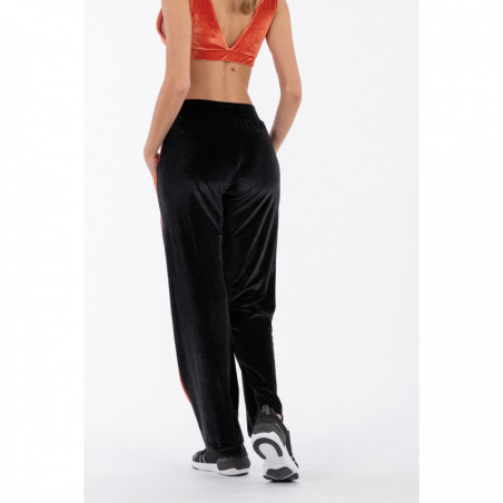 Relaxed-Fit Chenille Yoga Trousers - Made In Italy - NA105 - Svart/Orange