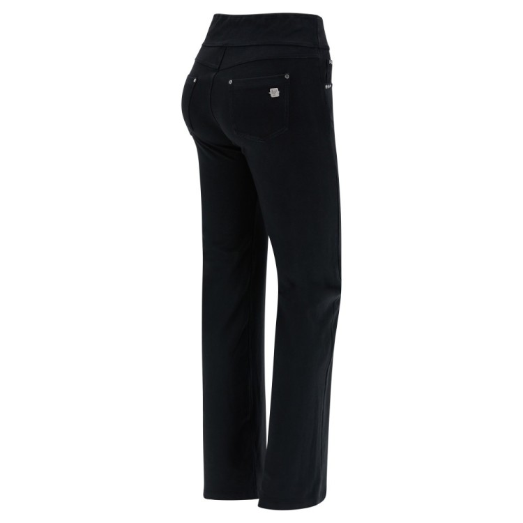 Freddy N.O.W® Pants - High Waist - Foldable Waist - Garment Dyed - N - Black