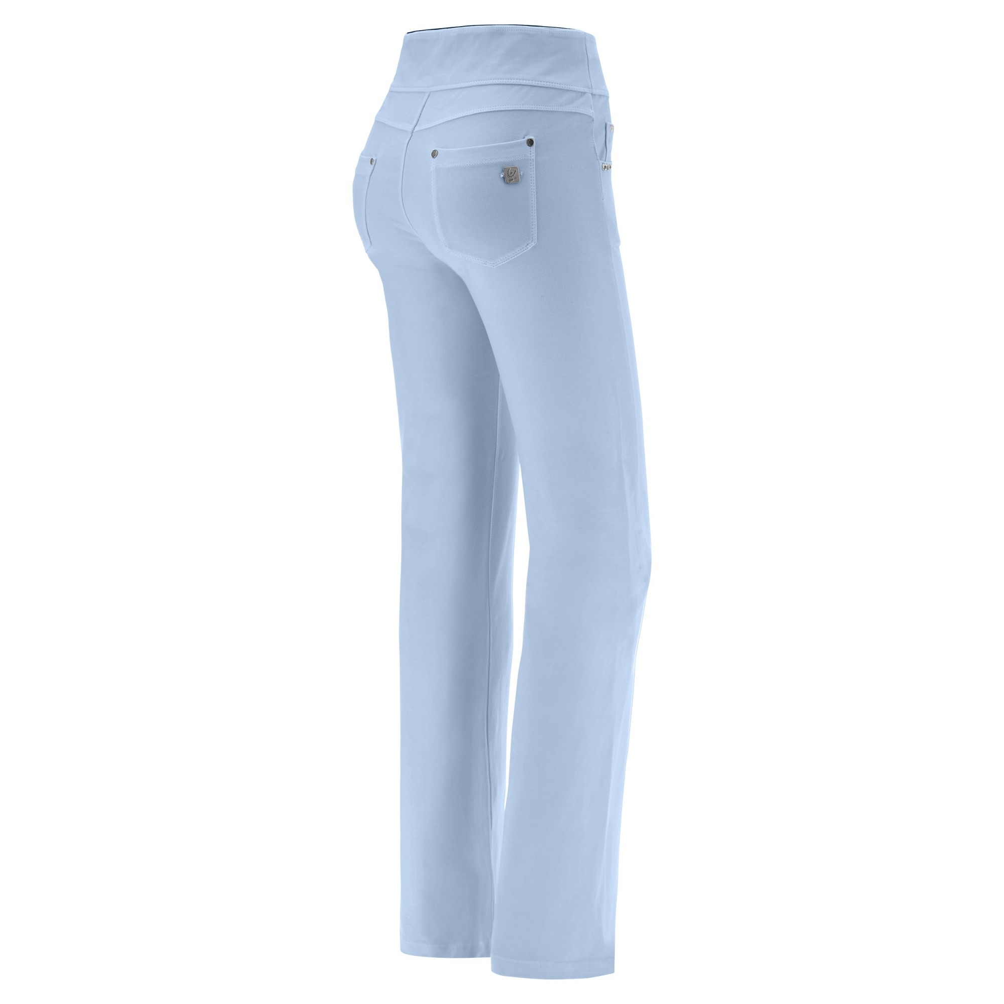 Freddy N.O.W® Pants - High Waist - Foldable Waist - Garment Dyed - C54 - Blue Fog