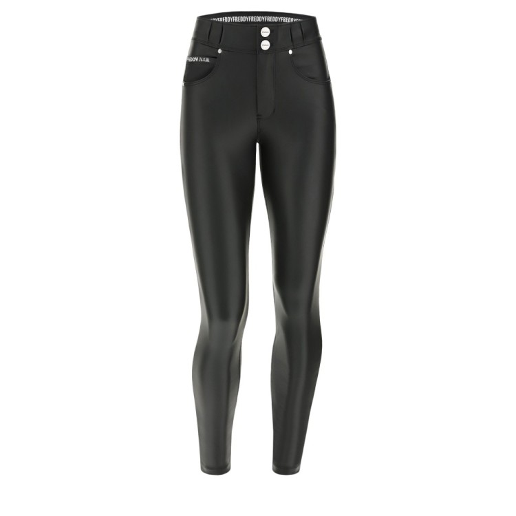 Freddy N.O.W® Ecoleather Pants - 7/8 Mid Waist Super Skinny - N - Black