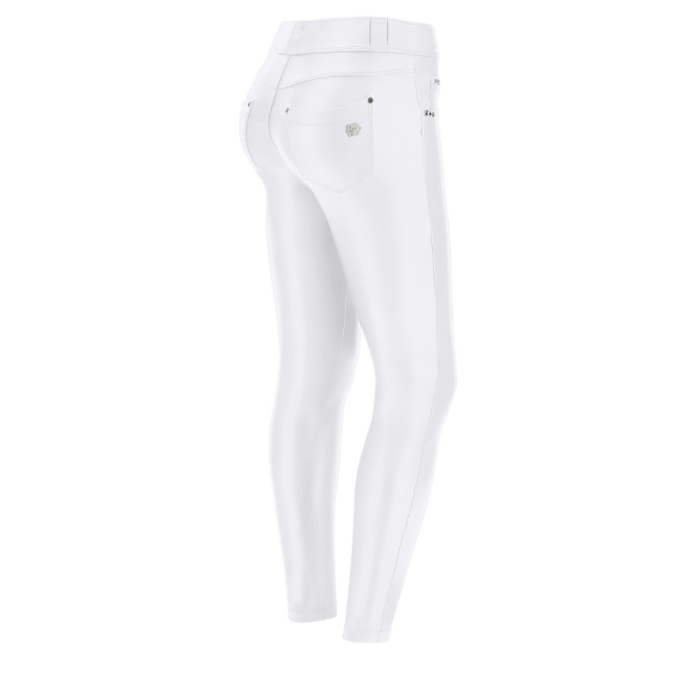 Freddy N.O.W® Ecoleather Pants - 7/8 Mid Waist Super Skinny - W - White
