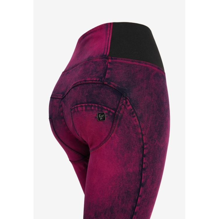 Freddy WR.UP® Jeans - Super High Waist Super Skinny - Marble Effect - J161B - Denim Pink - Blue Seams