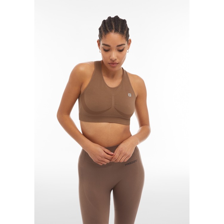 Freddy Seamless Sport Top - M105 -  Brown