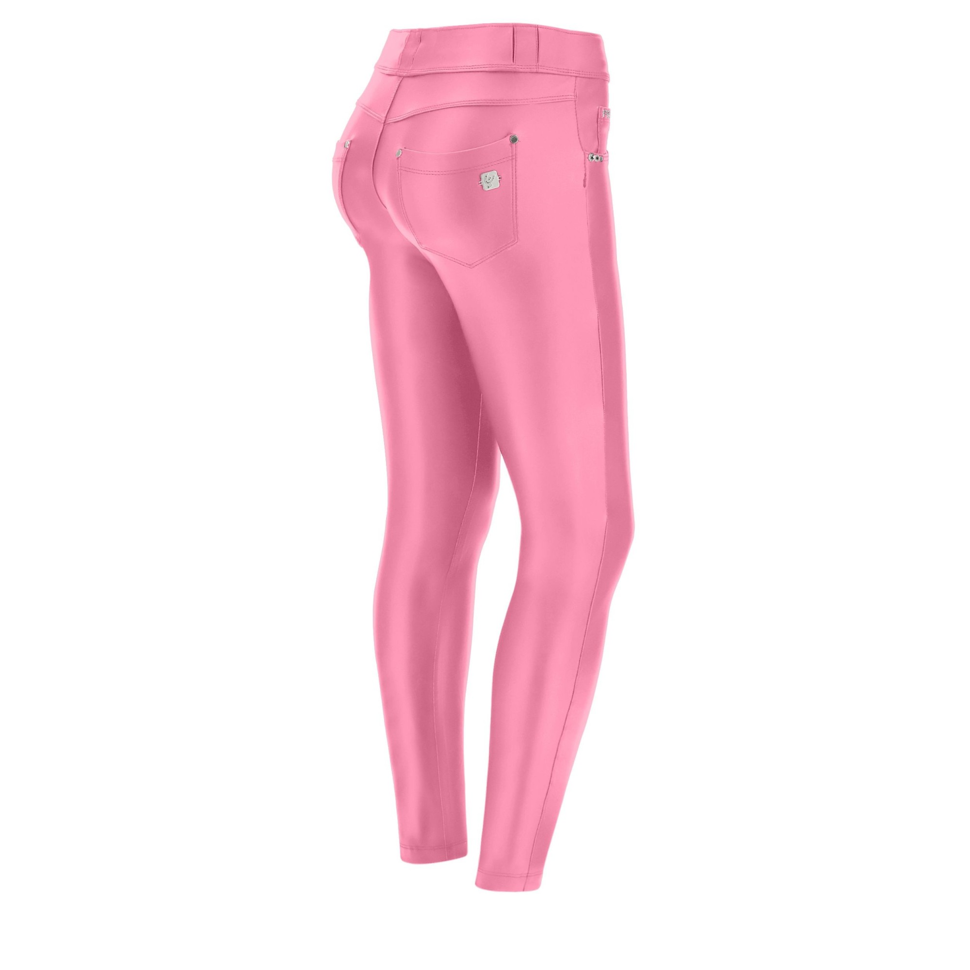 Freddy N.O.W® Ecoleather Pants - 7/8 Mid Waist Super Skinny - P123 - Pink Cosmos