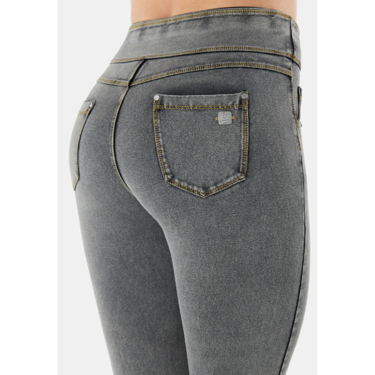 Freddy N.O.W.® Yoga Jeans - Mid Waist Skinny - J3Y - Gray – Yellow Seams