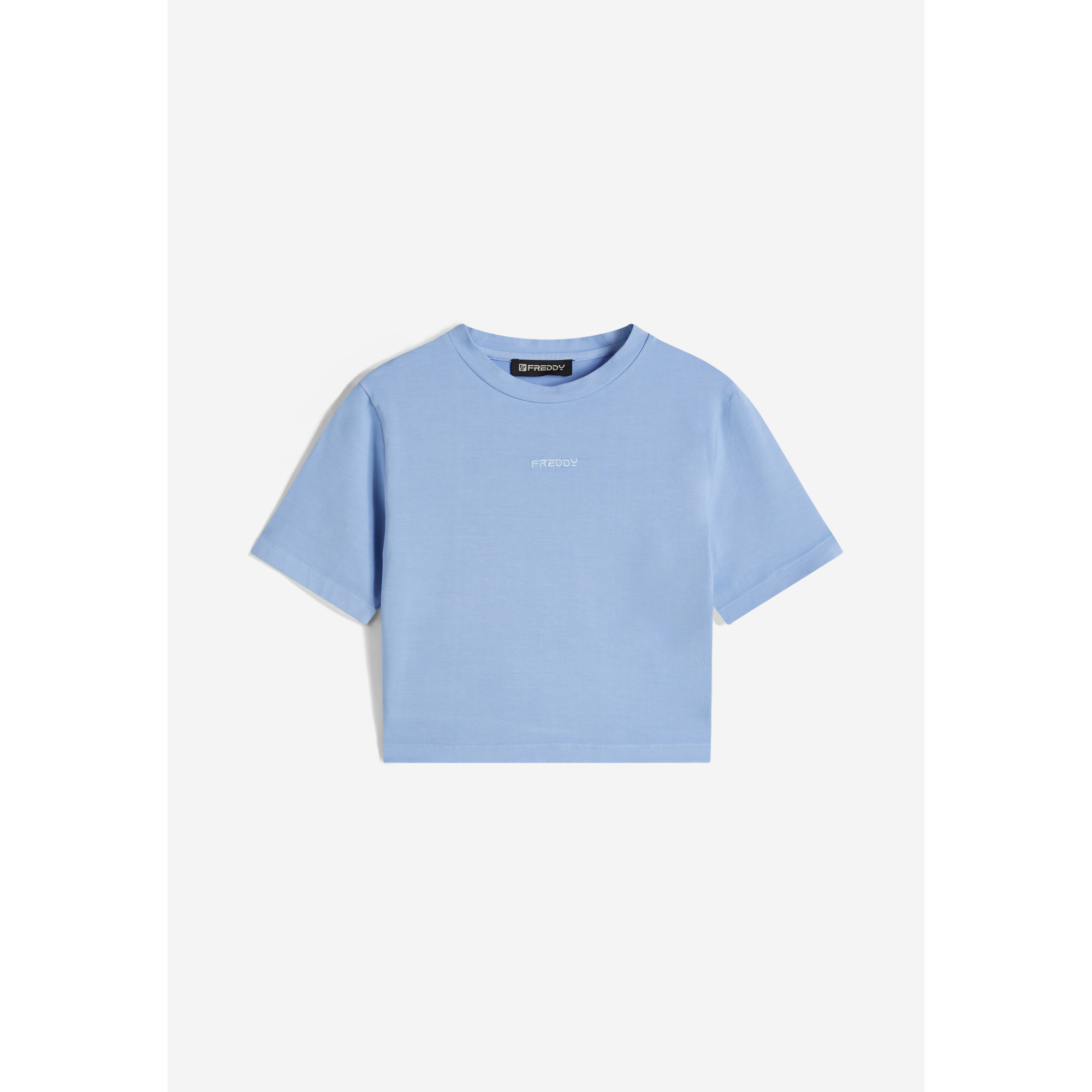 Freddy Slim-Fit Crop Top - Garment-Dyed - Blue