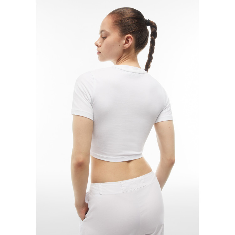 Freddy Slim-Fit Crop Top - Garment-Dyed - White