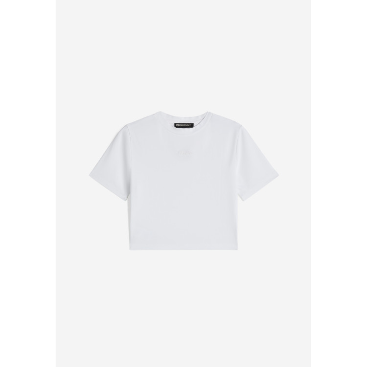 Freddy Slim-Fit Crop Top - Garment-Dyed - White