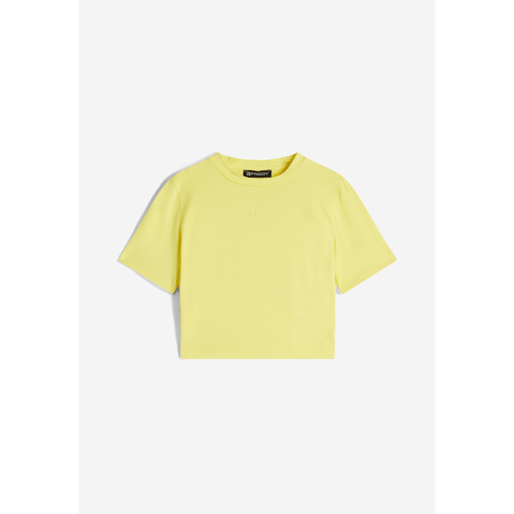 Freddy Slim-Fit Crop Top - Garment-Dyed - Yellow