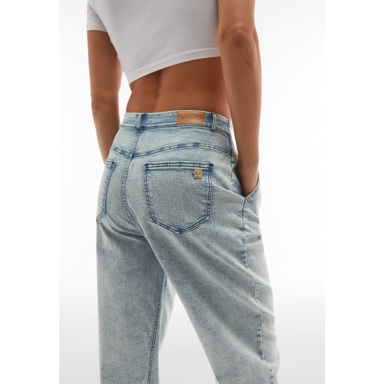 Freddy Eco Fit Jeans - 7/8 Super High Waist Balloon - Light Denim hell - Blue Seams - J135B