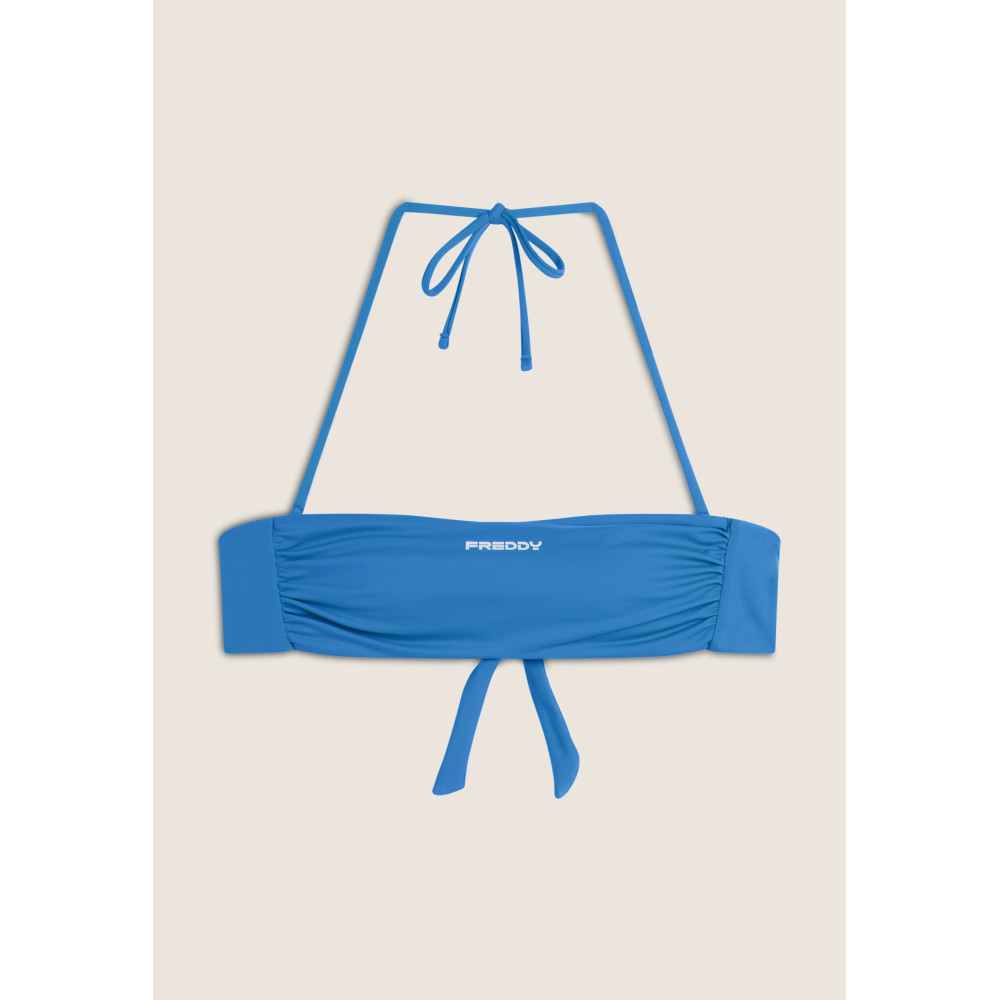 Freddy Bandeau-Bikinioberteil mit Freddy Logo - BLUE