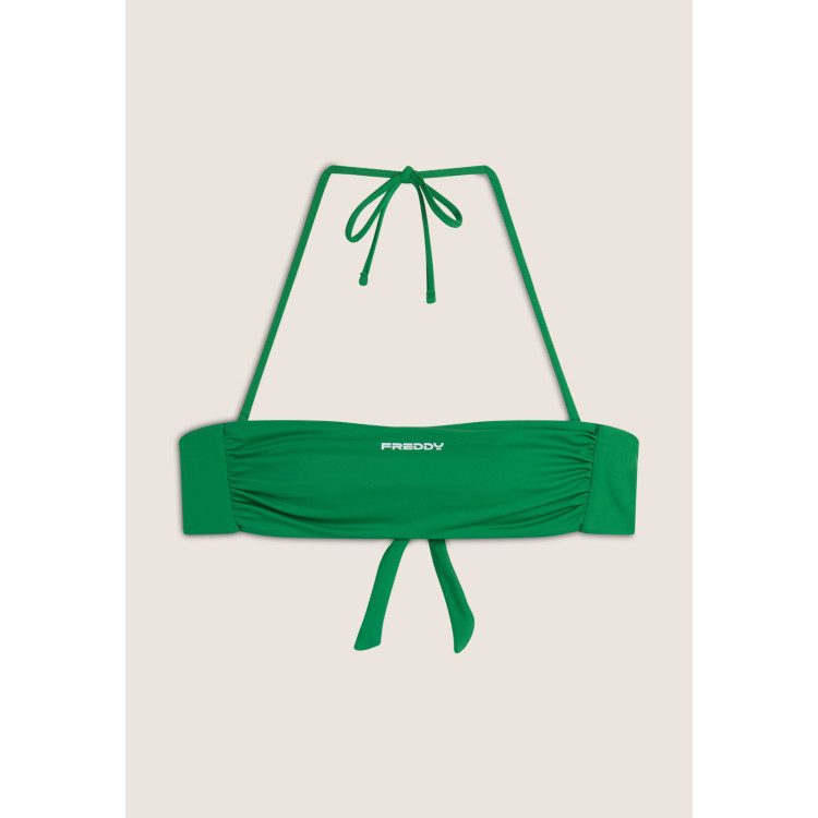 Freddy Bandeau-Bikinioberteil mit Freddy Logo - GREEN