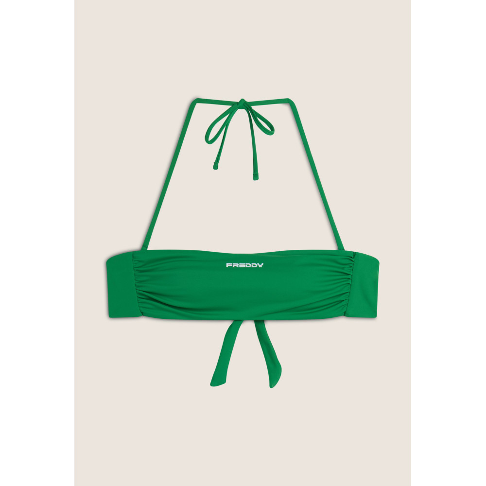 Freddy Bandeau-Bikinioberteil mit Freddy Logo - GREEN