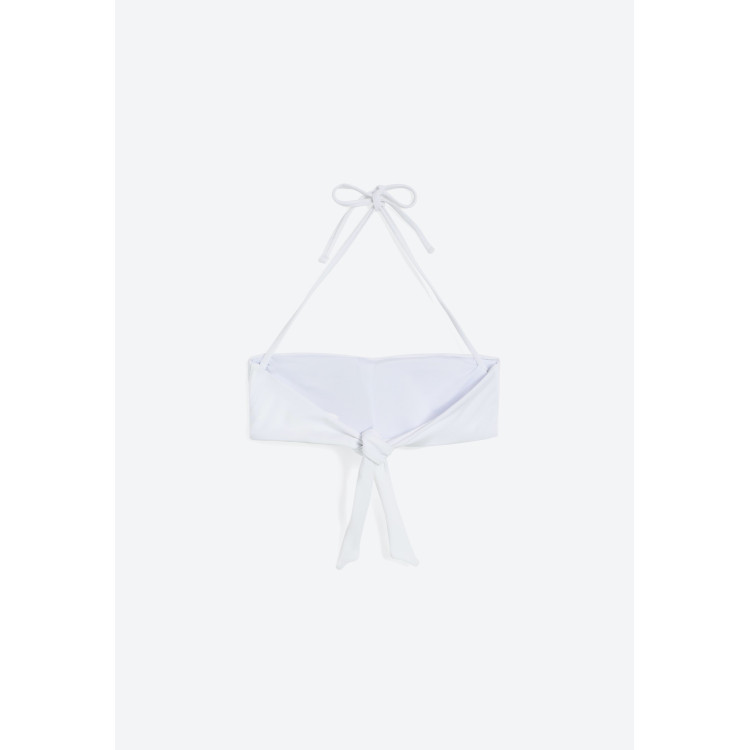 Freddy Bandeau-Bikinioberteil mit Freddy Logo - WHITE