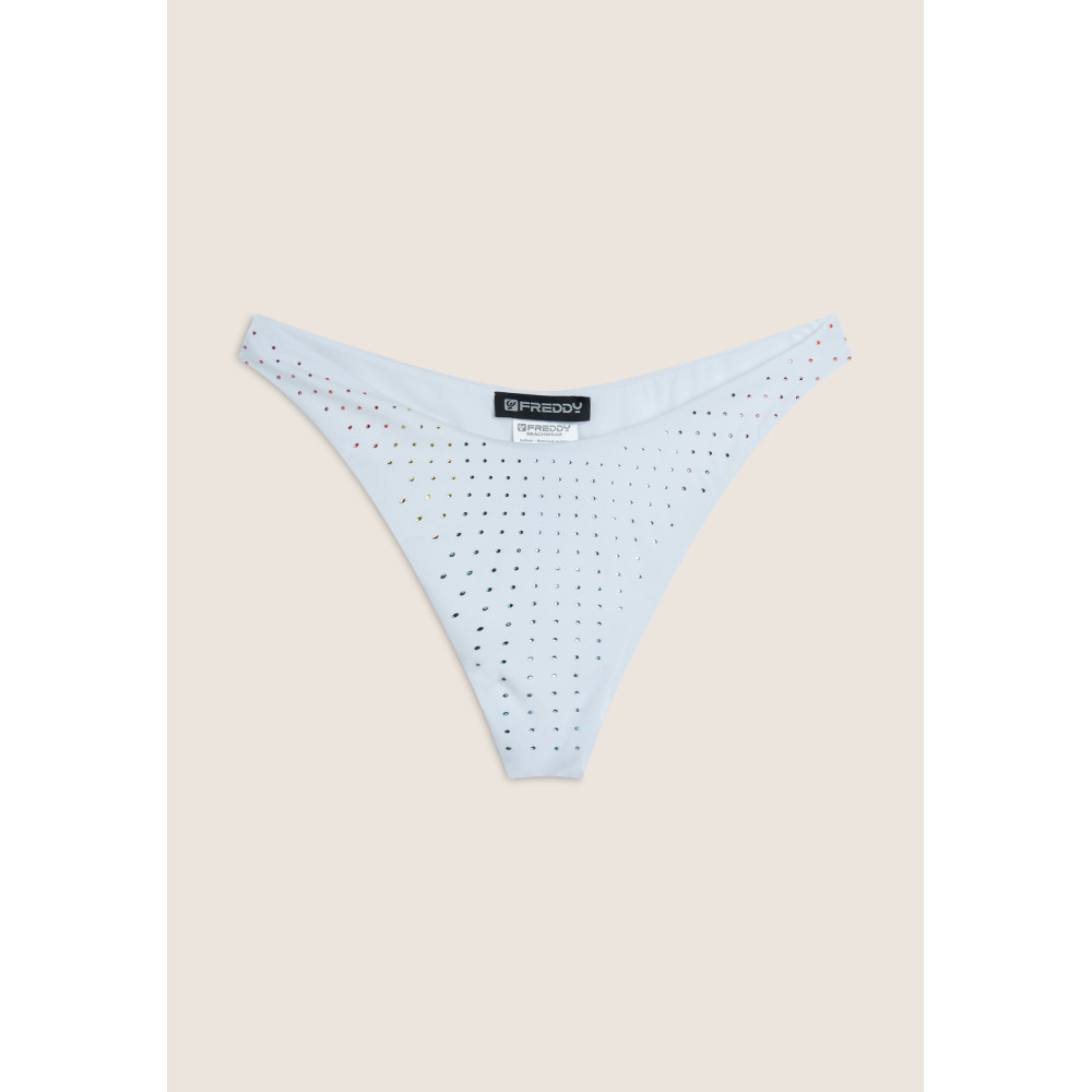 Freddy Bikinihose mit Strassverzierung - WHITE