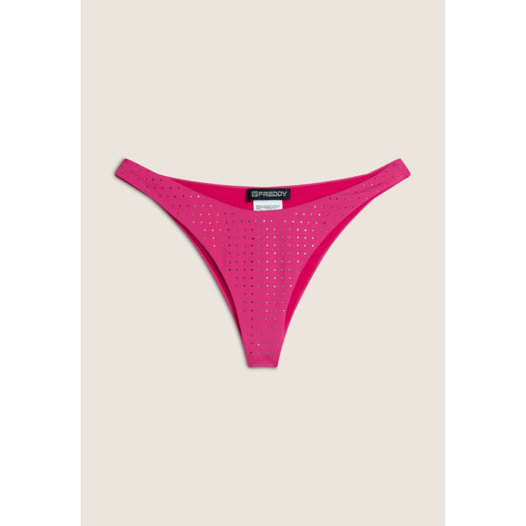 Freddy Bikinihose mit Strassverzierung - FUCHSIA