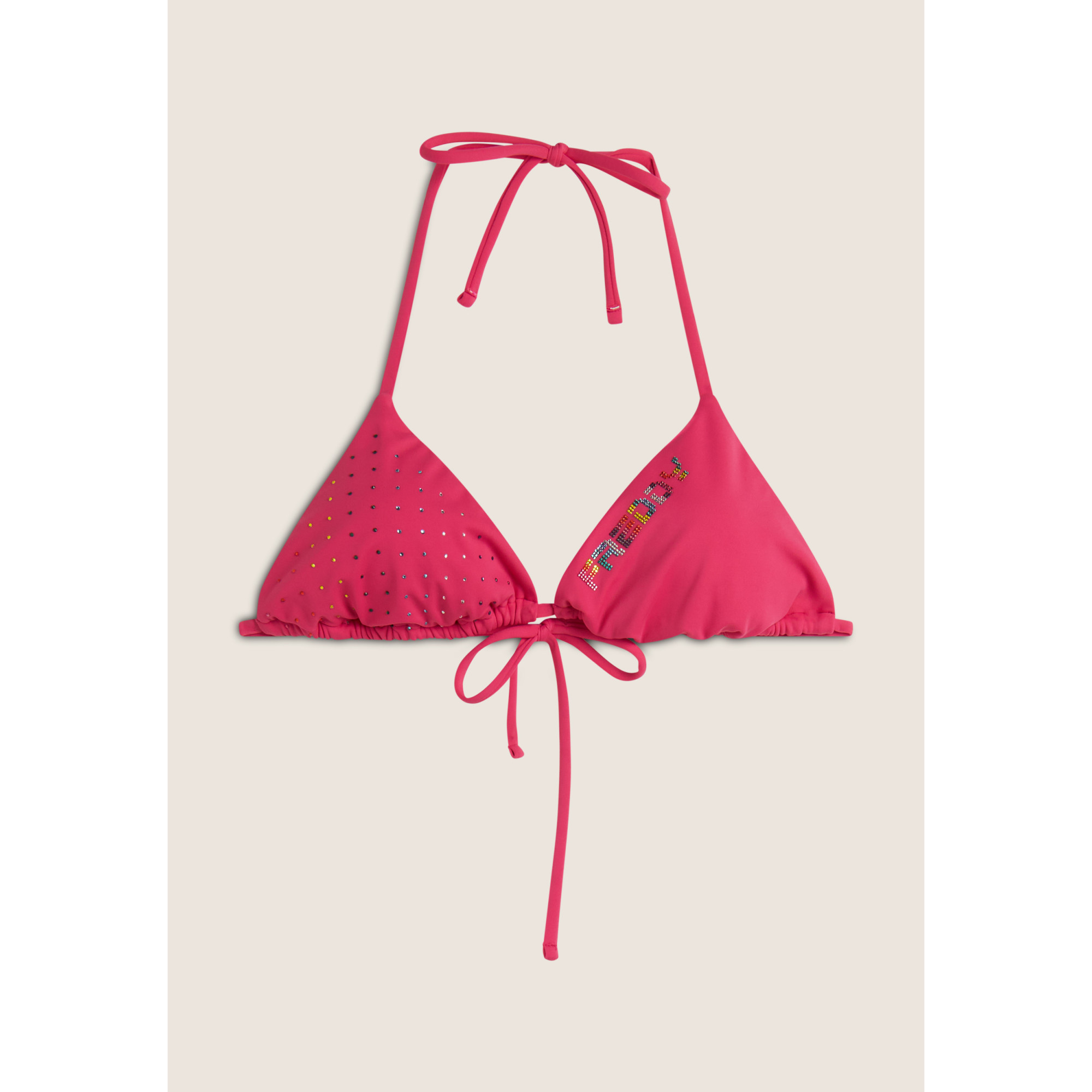 Freddy Triangel-Bikinioberteil mit Strassverzierung - FUCHSIA