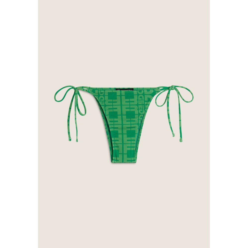 Freddy String-Bikinihose mit Allover-Logo-Print - GREEN