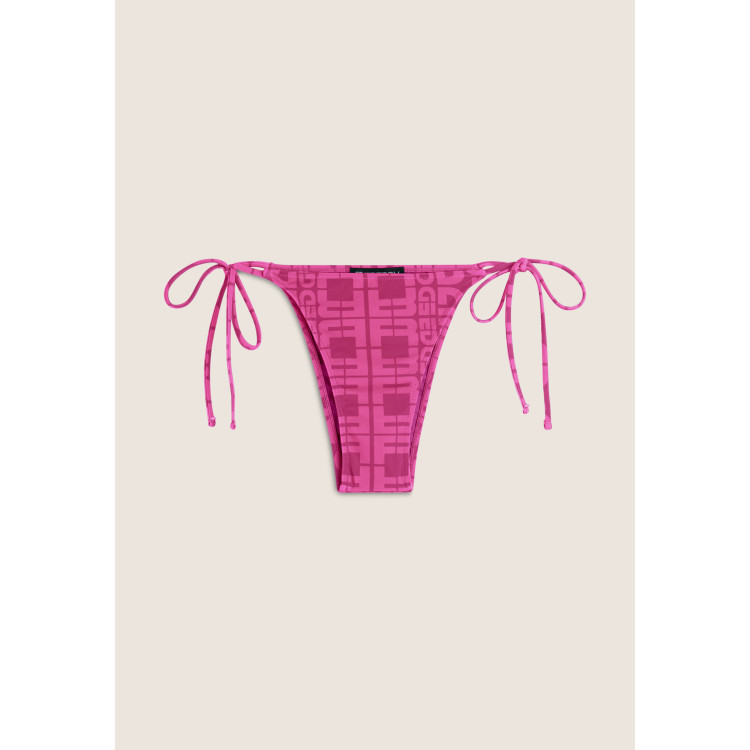 Freddy String-Bikinihose mit Allover-Logo-Print - FUCHSIA