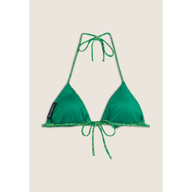 Freddy Triangel-Bikinioberteil mit Allover-Logo-Print - GREEN