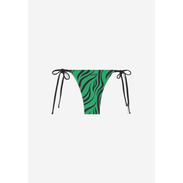 Freddy String-Bikinihose mit Zebramuster - GREEN