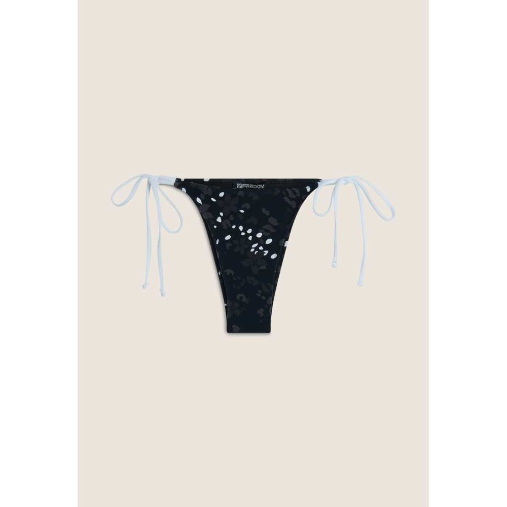 Freddy String-Bikinihose mit Blumenmuster - BLACK