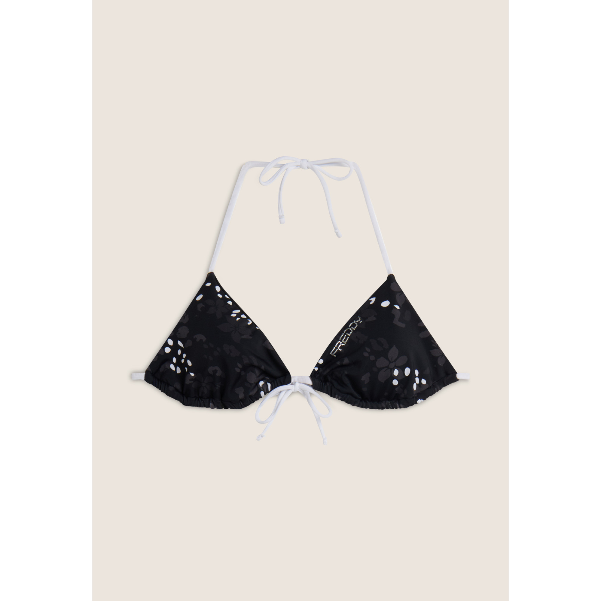 Freddy Triangel-Bikinioberteil mit Blumenmuster - BLACK