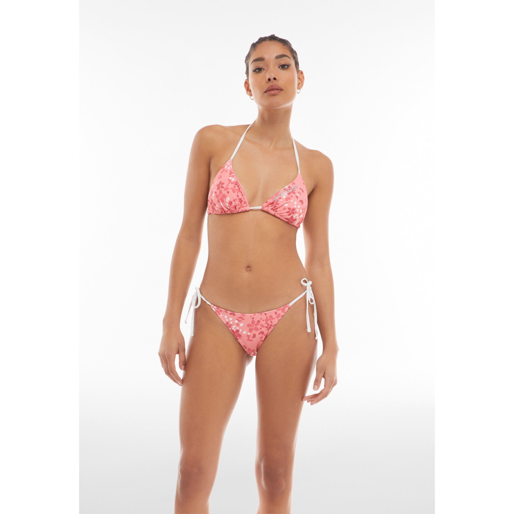 Freddy Triangel-Bikinioberteil mit Blumenmuster - CORAL