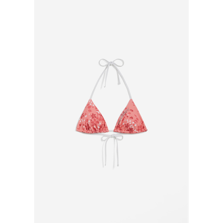 Freddy Triangel-Bikinioberteil mit Blumenmuster - CORAL