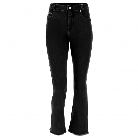 Freddy Black - Straight Jeans in Stretch Denim - J7N - Black Denim - Black Seam