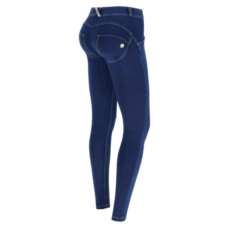 Freddy WR.UP® Denim Effect - Regular Waist Skinny - J0Y - Mörkblå Denim - Gula Sömmar