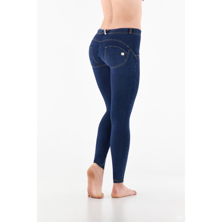 Freddy WR.UP® Denim Effect - Regular Waist Skinny - J0Y - Mörkblå Denim - Gula Sömmar