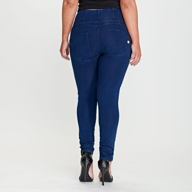 WR.UP® Denim Effect - High Waist Skinny - J0B - Dark Denim - Blue Seam