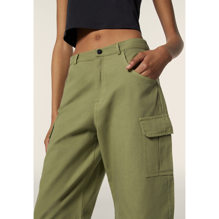 Freddy Cargo Pants - Canvas - Green - V135X