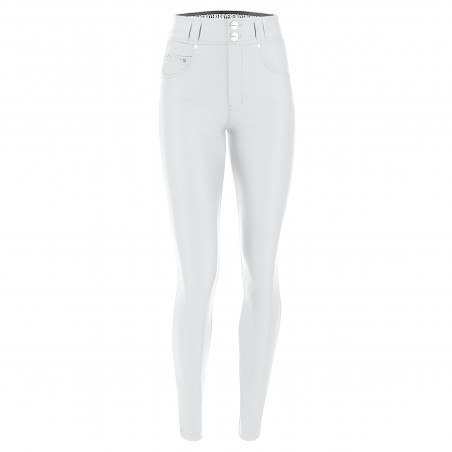 N.O.W® Ecoleather Pants - Mid Waist Skinny - W - White