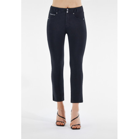 N.O.W.® Pants - 7/8 Mid Waist Flare - Garment Dyed - N - Black
