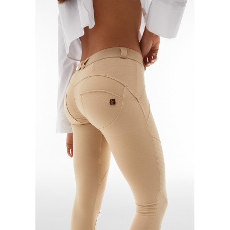 WR.UP® Push-Up Pants - Regular Waist Super Skinny - Biker-Style - M35 - Light Brown