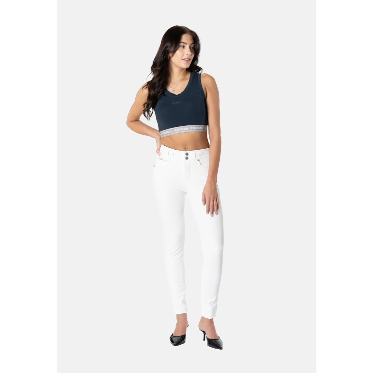 Freddy N.O.W® Ecoleather Pants - Mid Waist Skinny - W - White