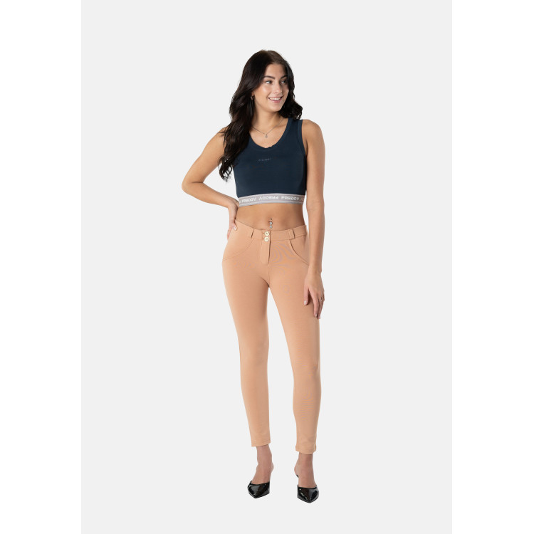 Freddy WR.UP® Pants - 7/8 Regular Waist Super Skinny - M44 - Brown