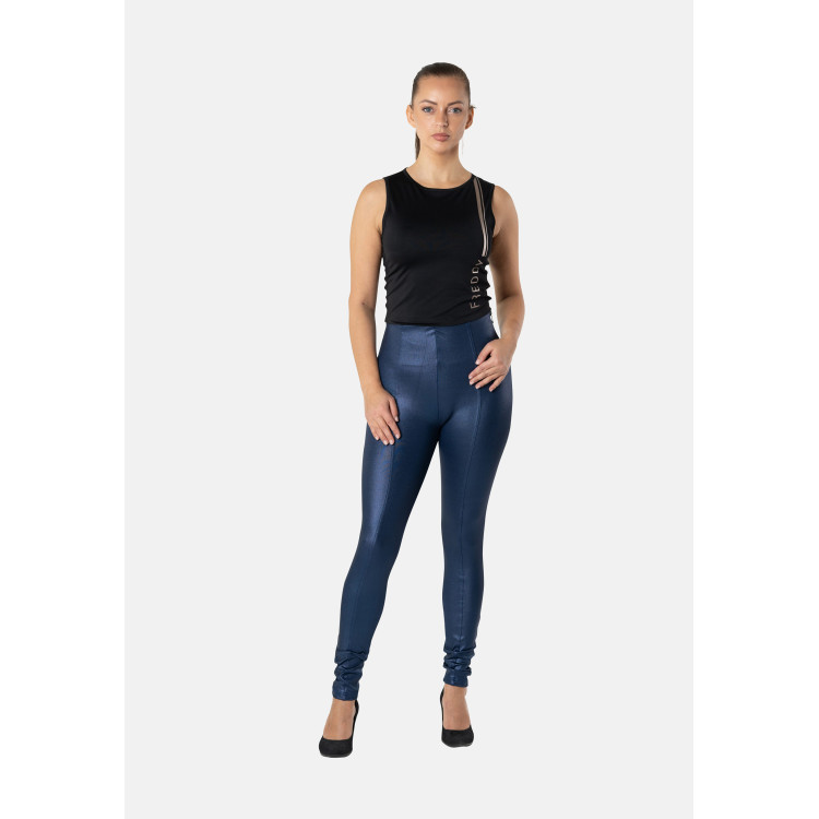 Freddy WR.UP® Pants - High Waist Super Skinny - Wet Effect - Blue - B124