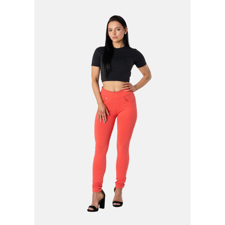 Freddy N.O.W.® Yoga Pants - Mid Waist Skinny - R126 - Red