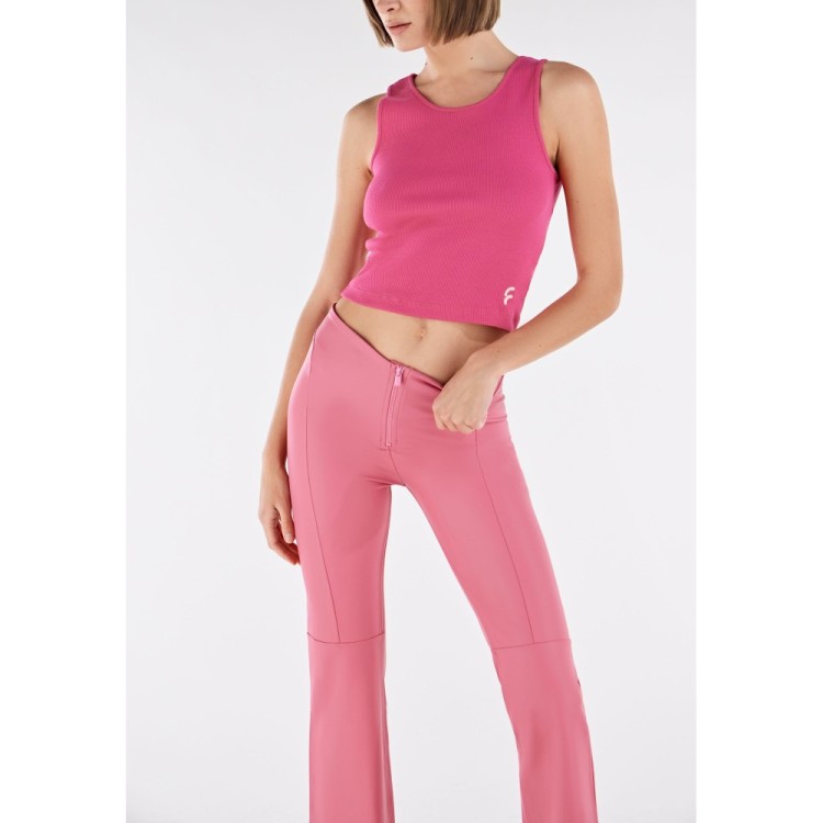 Freddy WR.UP® Eco Vegan Leather - High Waist Flare - V-Cut - P123 - Pink Cosmos